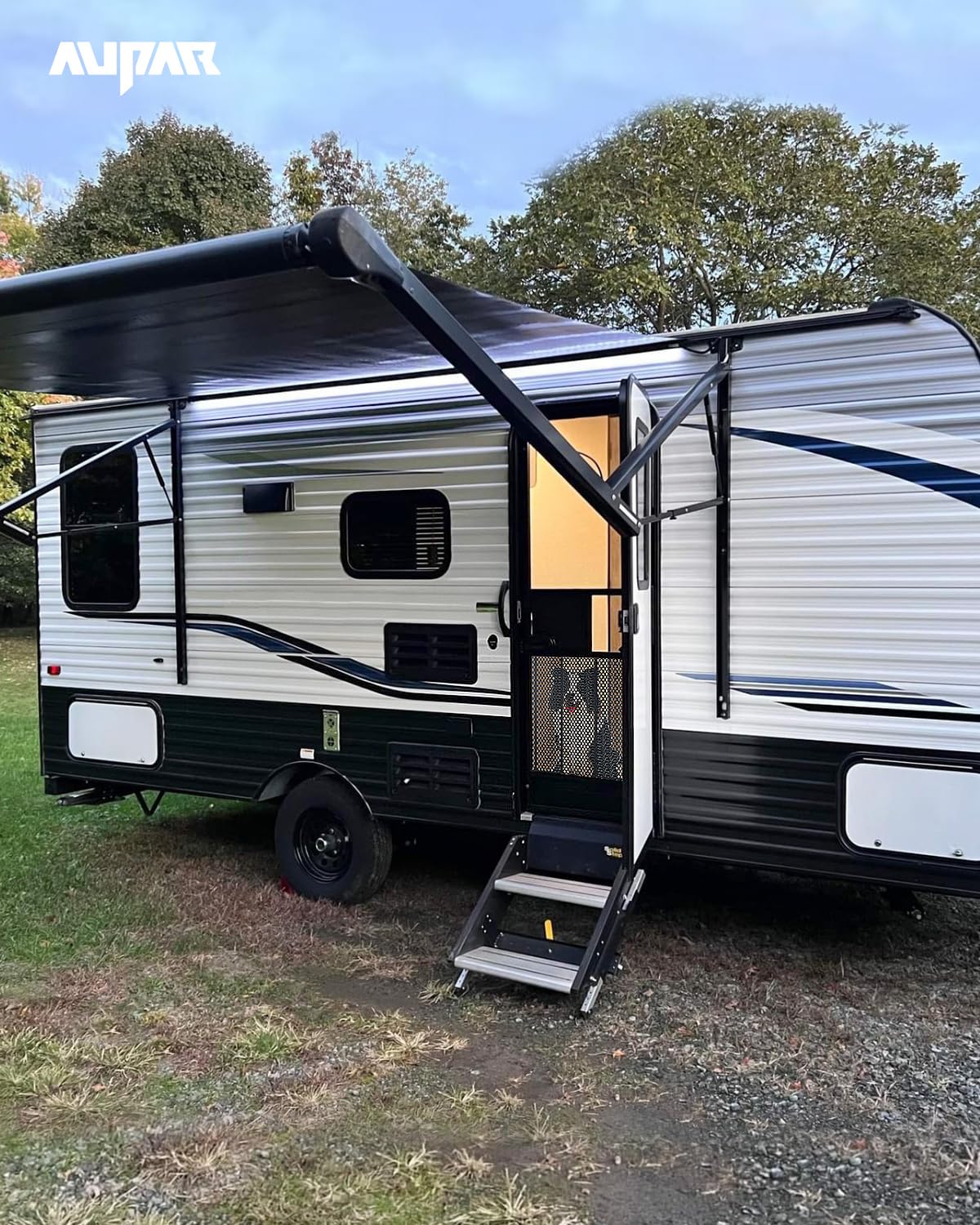 Aupar side profile low-profile fit showing minimal visual impact on door