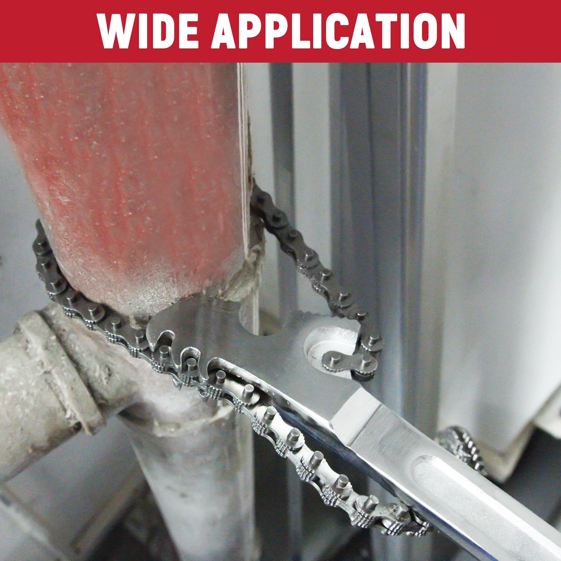 AUPREX chrome-plated surface texture illustrating rust resistance