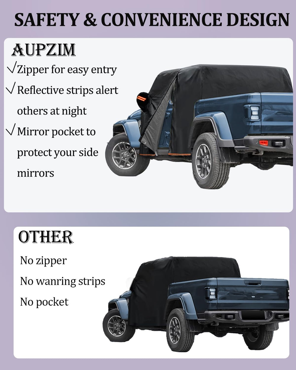 AUPZIMI mirror pocket close-up protecting side mirrors from damage