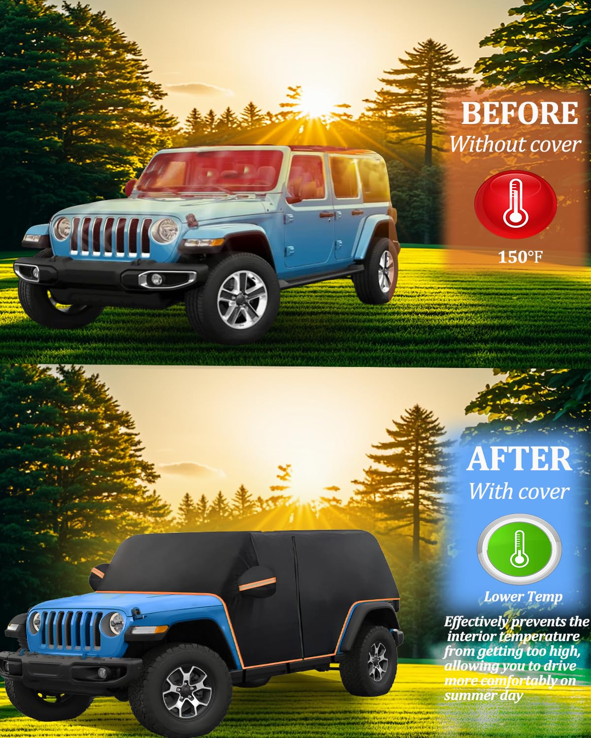 AUPZIMI reflective stripes visible at night for improved parking safety