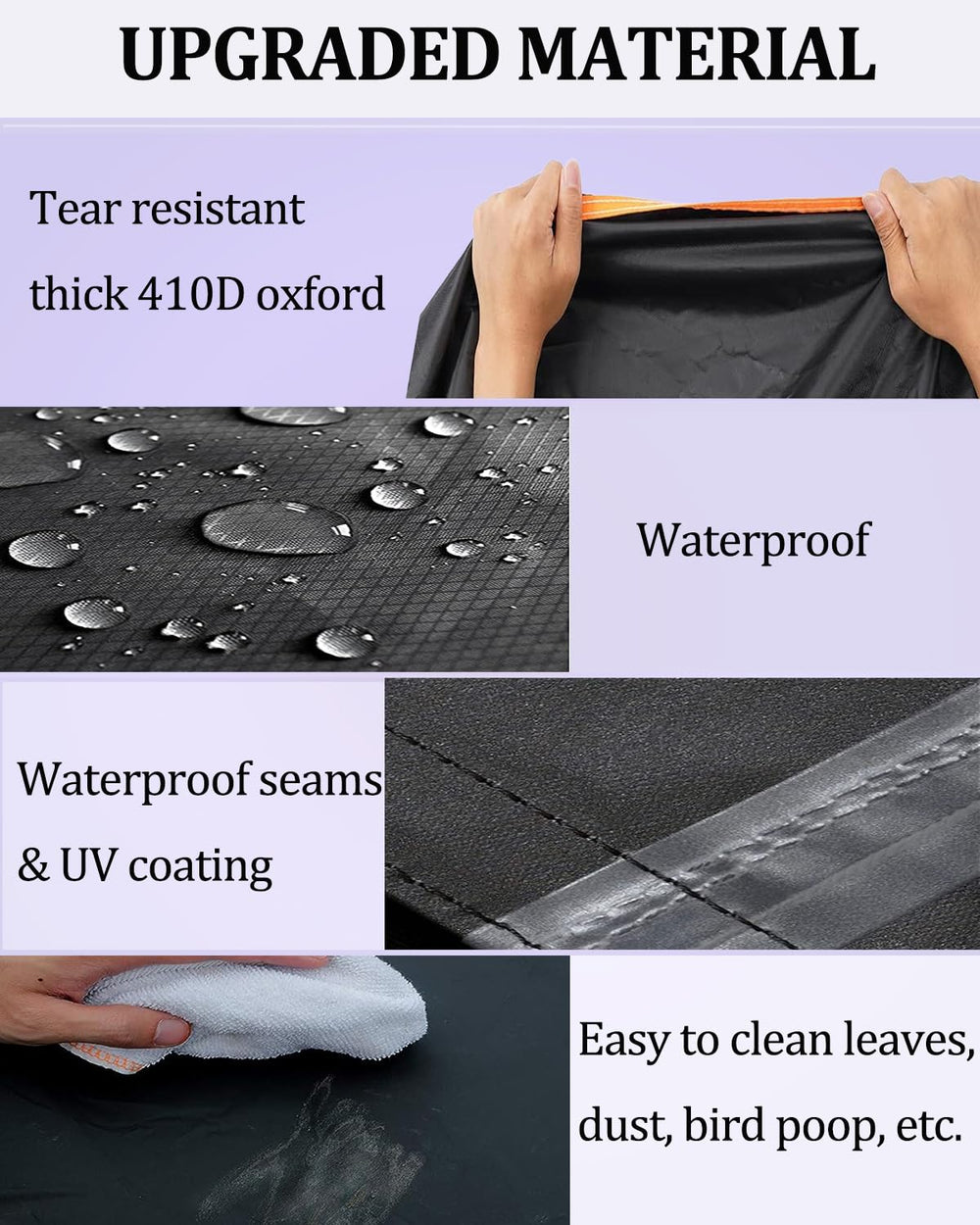 AUPZIMI zippered panel detail letting users access items without removing cover