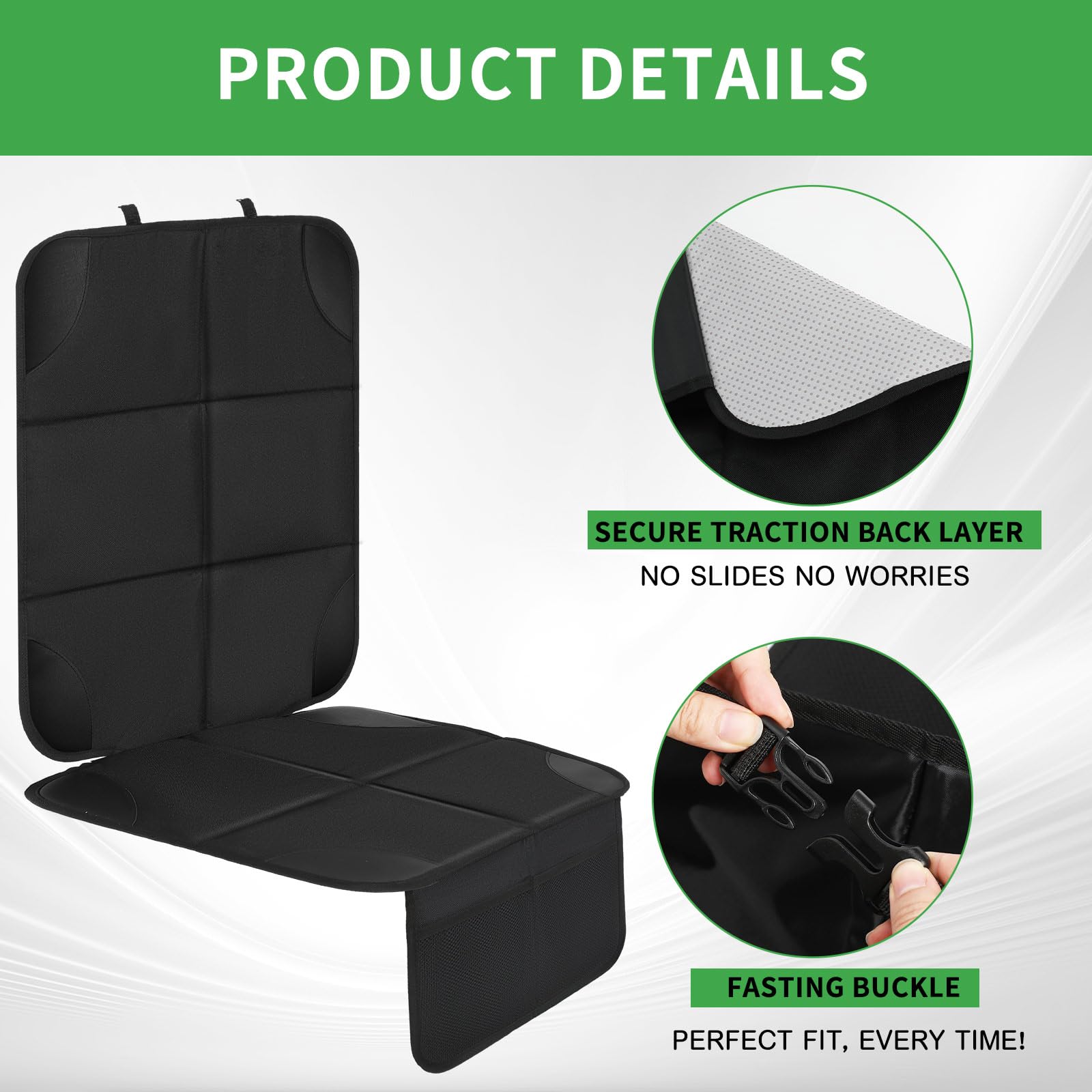 Aurelema backseat organizer with pockets storing snacks and devices neatly