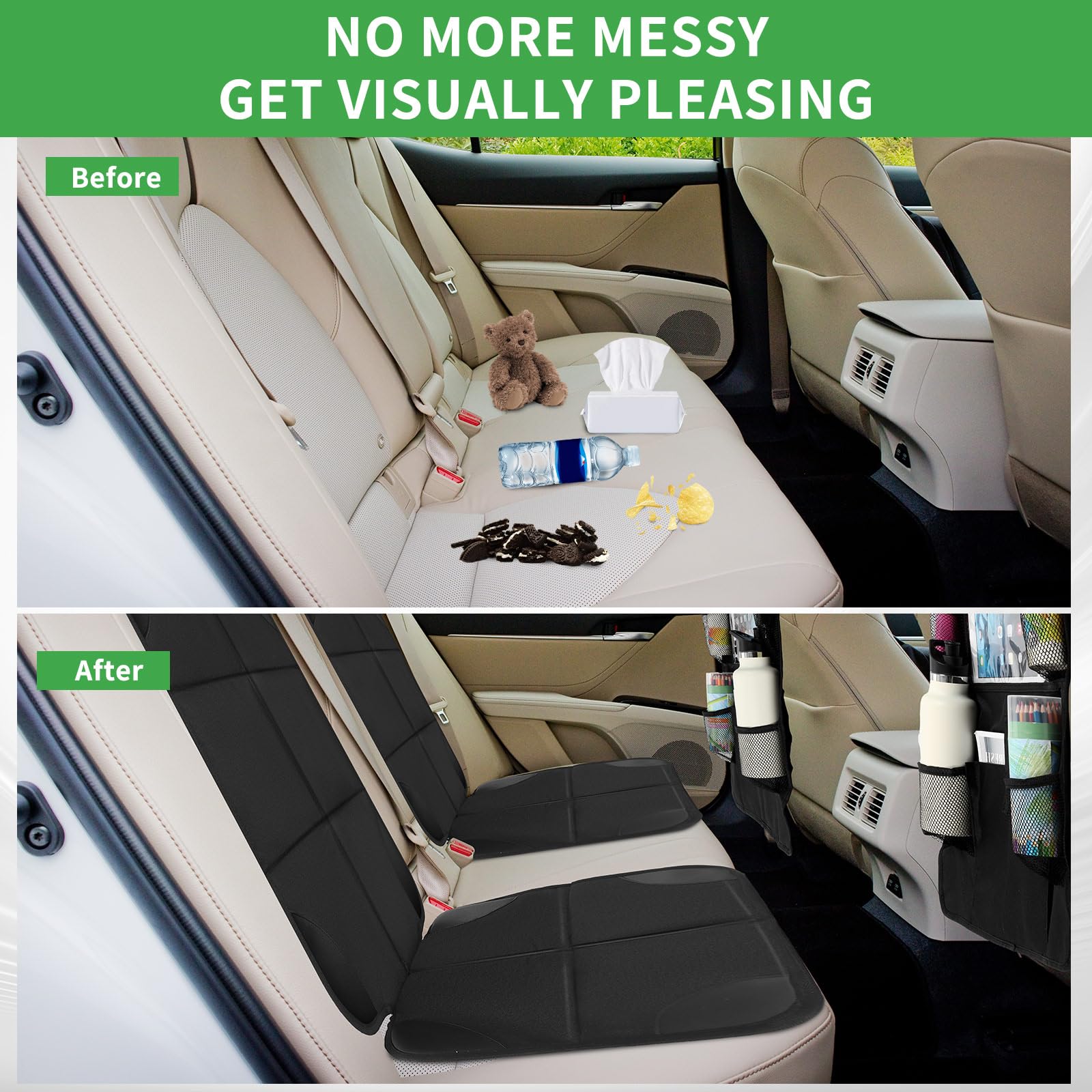 Aurelema protectors installed in SUV demonstrating tidy, protected cabin