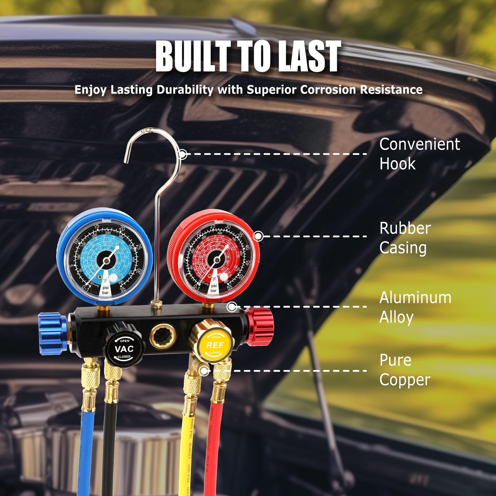 AURELIO TECH kit beside a tape measure to show compact size and easy storage benefit