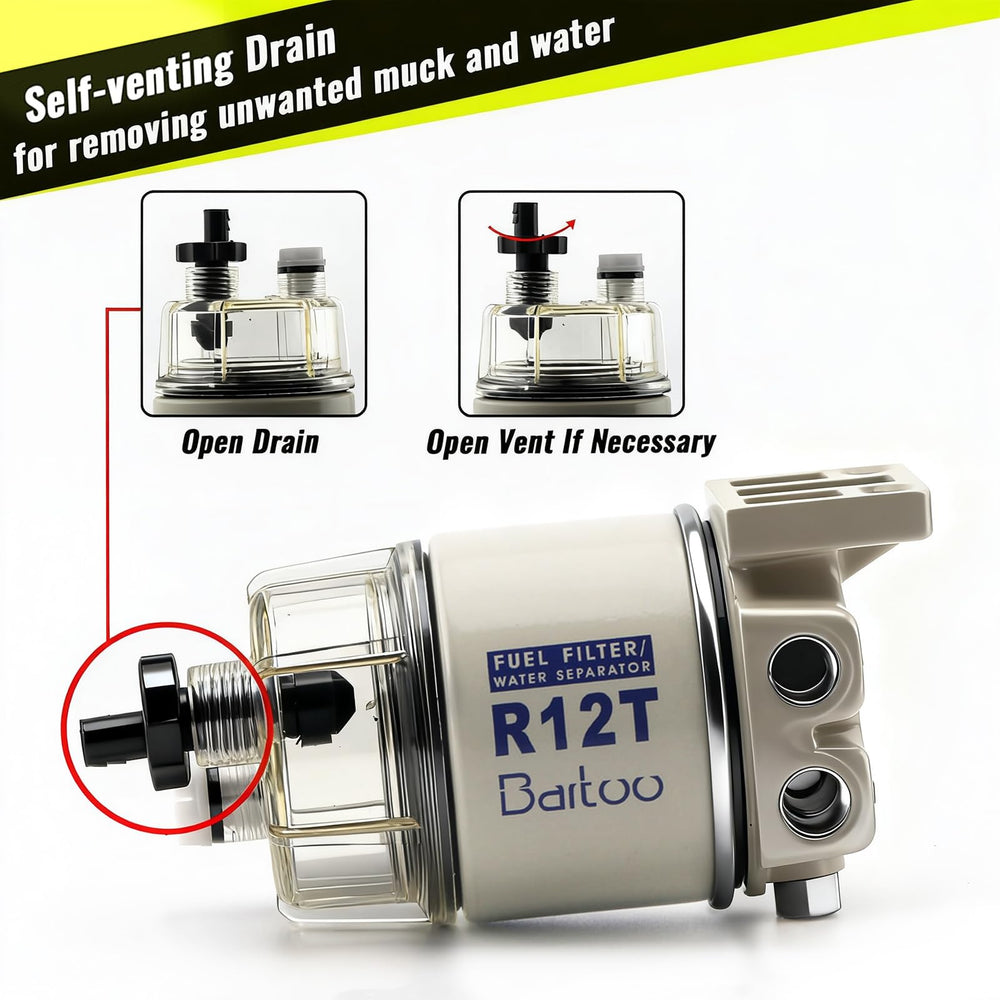 Aurorasters R12T side port thread view showing easy direct-fit connection