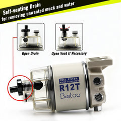 Aurorasters R12T side port thread view showing easy direct-fit connection