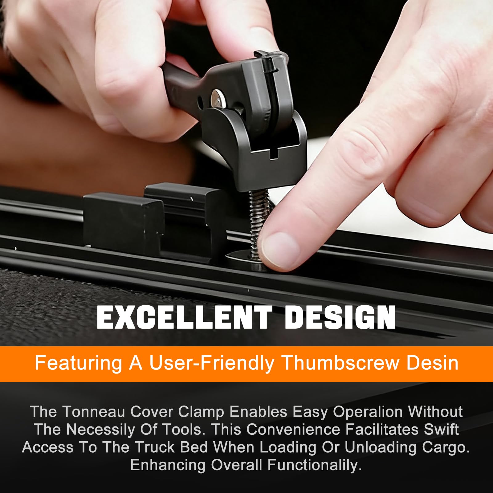 Aurorasters thumb screw closeup enabling tool-free adjustment and quick tightening