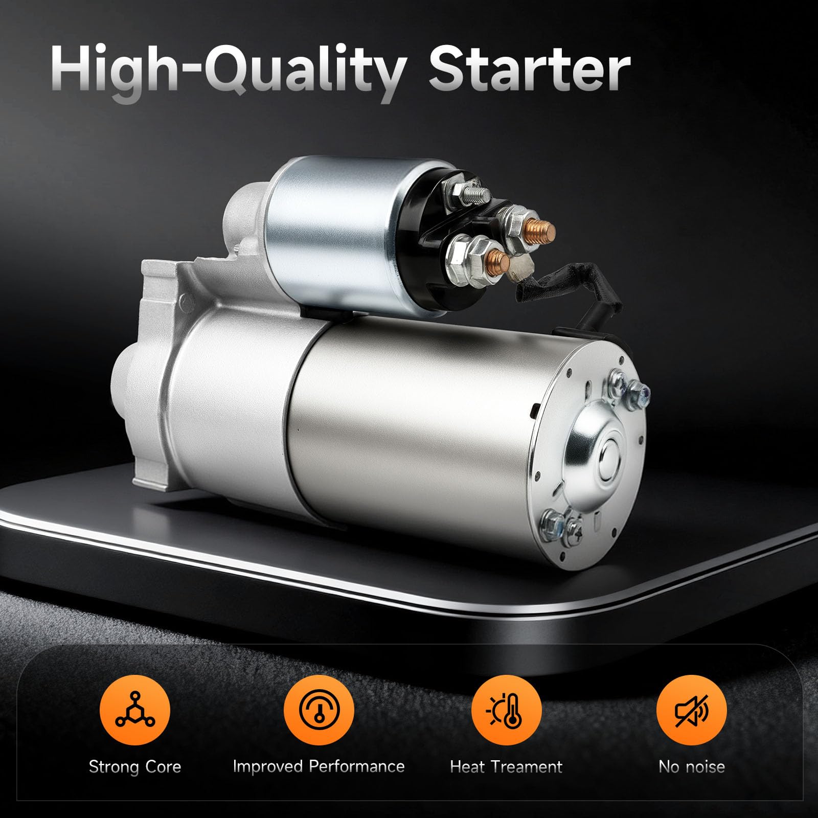 aurosant starter installed in engine bay demonstrating direct-fit replacement benefit