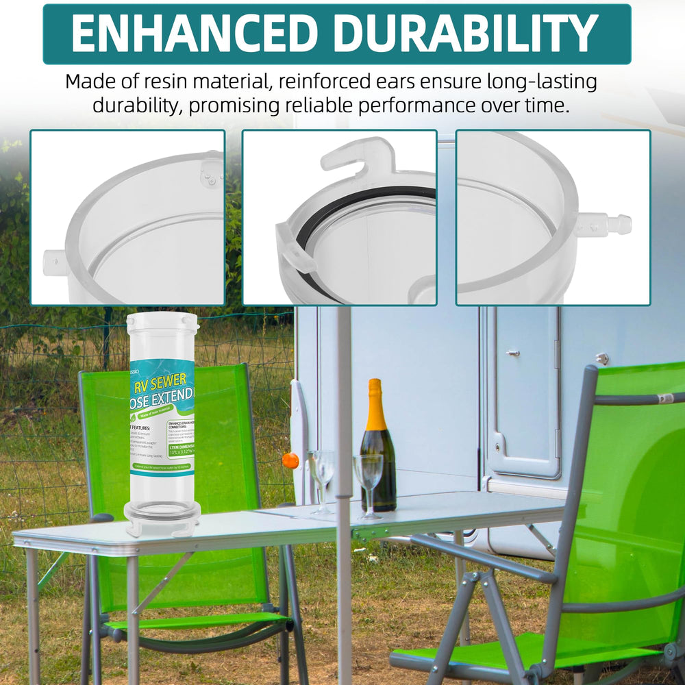 Aussio installed on RV hose demonstrating easier hookup benefit