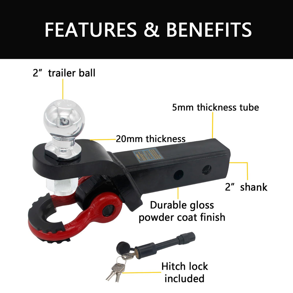 AUTDOUR chrome-plated hitch ball close-up highlighting corrosion resistance