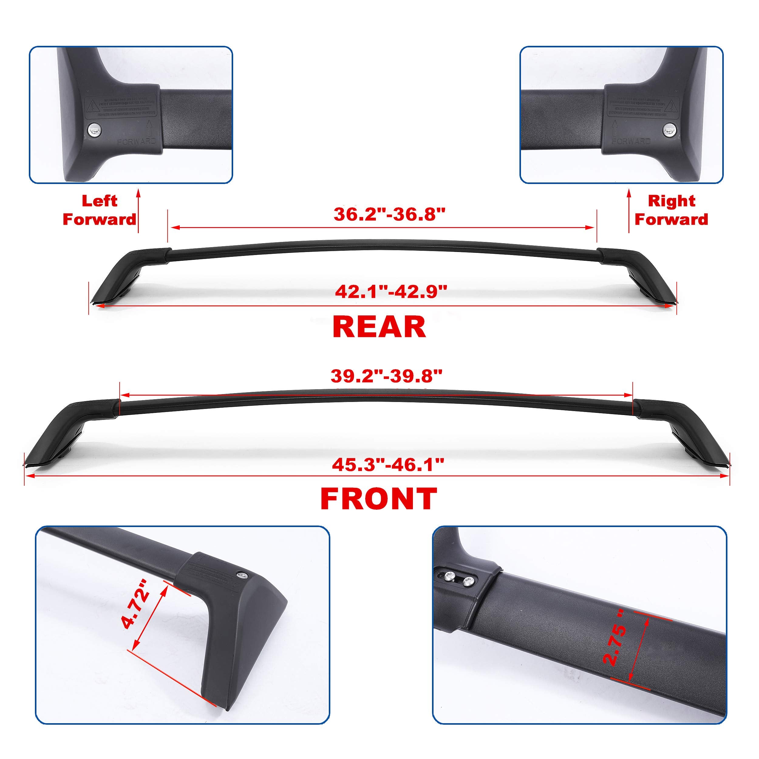 Autekcomma packaged crossbars with keys and hardware for easy install