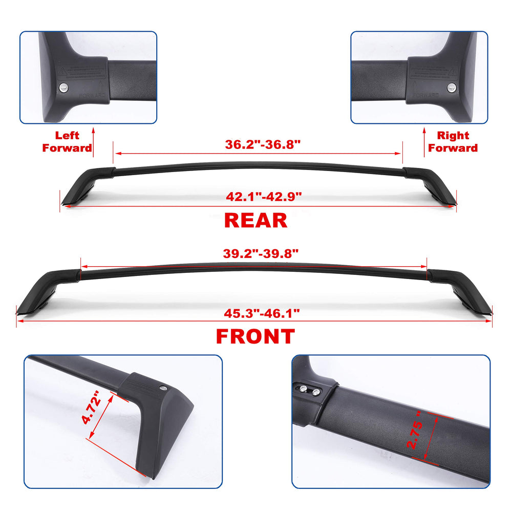 Autekcomma packaged crossbars with keys and hardware for easy install