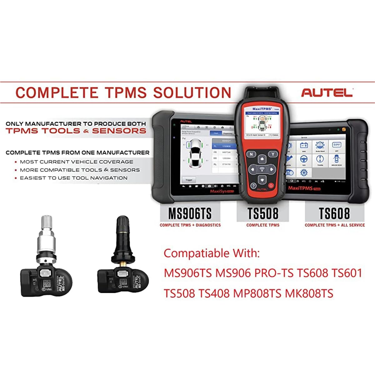 Autel sensor in workshop setting with technician demonstrating quick installation benefit