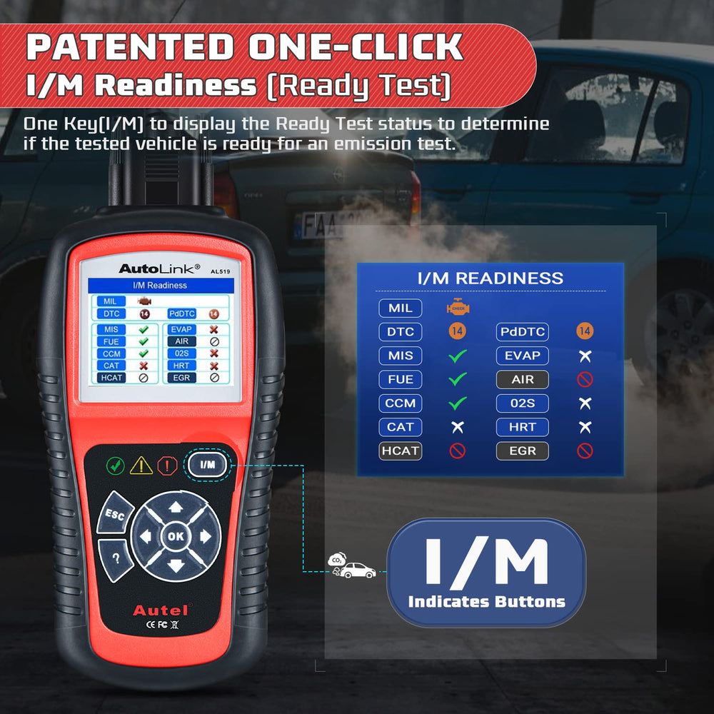 Autel AL519 displaying live data graph and numeric values for faster diagnosis