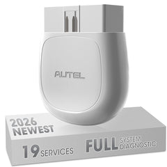 Autel AP200 front connector plugged into OBD port showing compact design and easy access