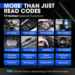 Autel AP200 plugged into car with smartphone displaying results for convenient wireless use
