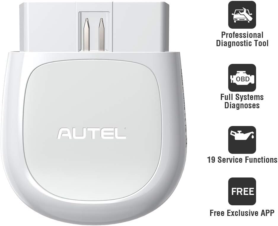 Autel AP200 beside car key for scale showing pocketable size and easy storage in glovebox