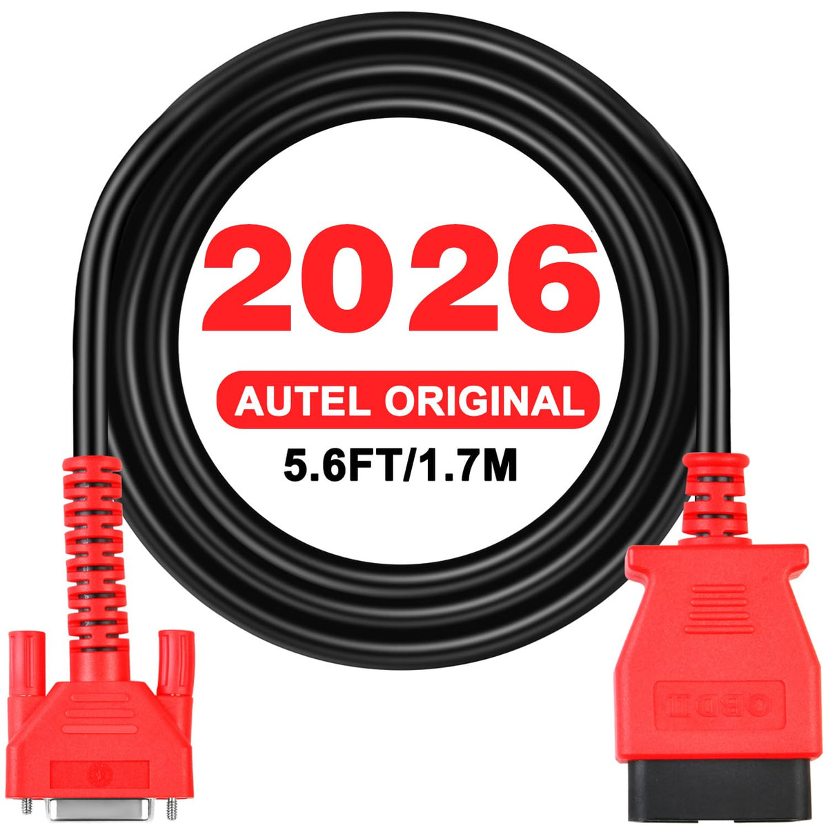 Autel front connector OBD2 showing plug and secure fit benefit