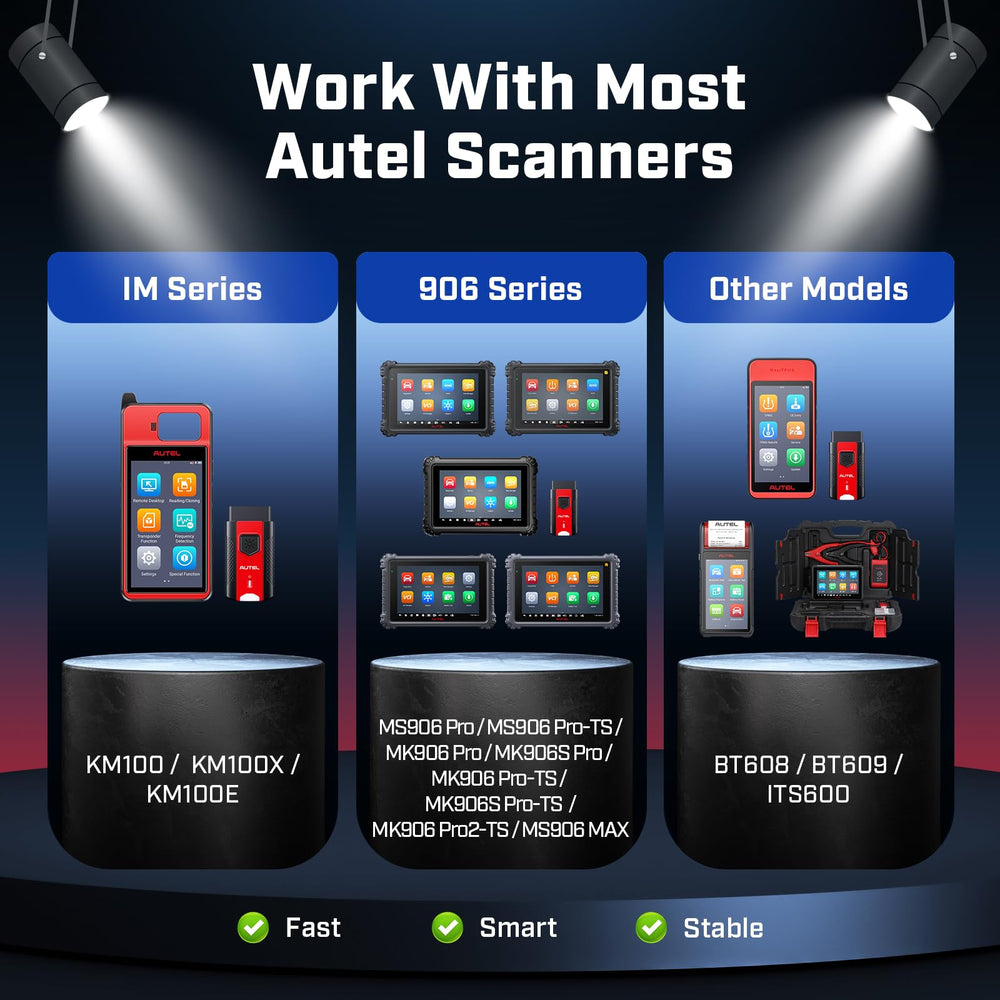 Autel MaxiVCI V200 attached to OBDI adapter for older vehicles enabling broader compatibility