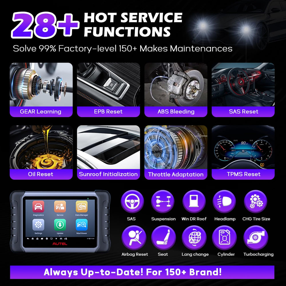 Autel MK808Z performing active test on vehicle components, validates actuators