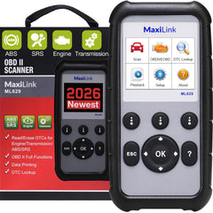 Autel ML629 front display showing menu and fast navigation benefits