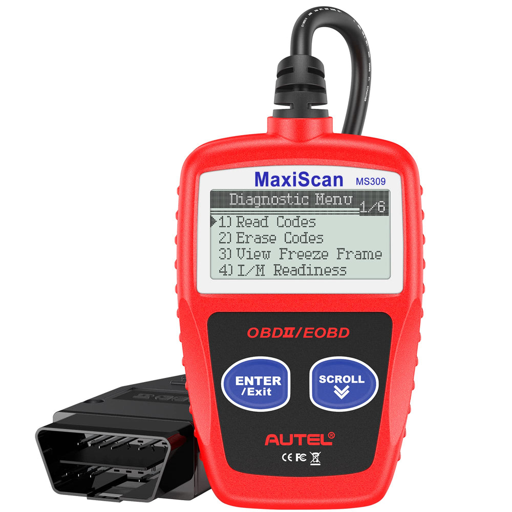 Autel MS309 front view showing compact case and easy grip for quick diagnostics