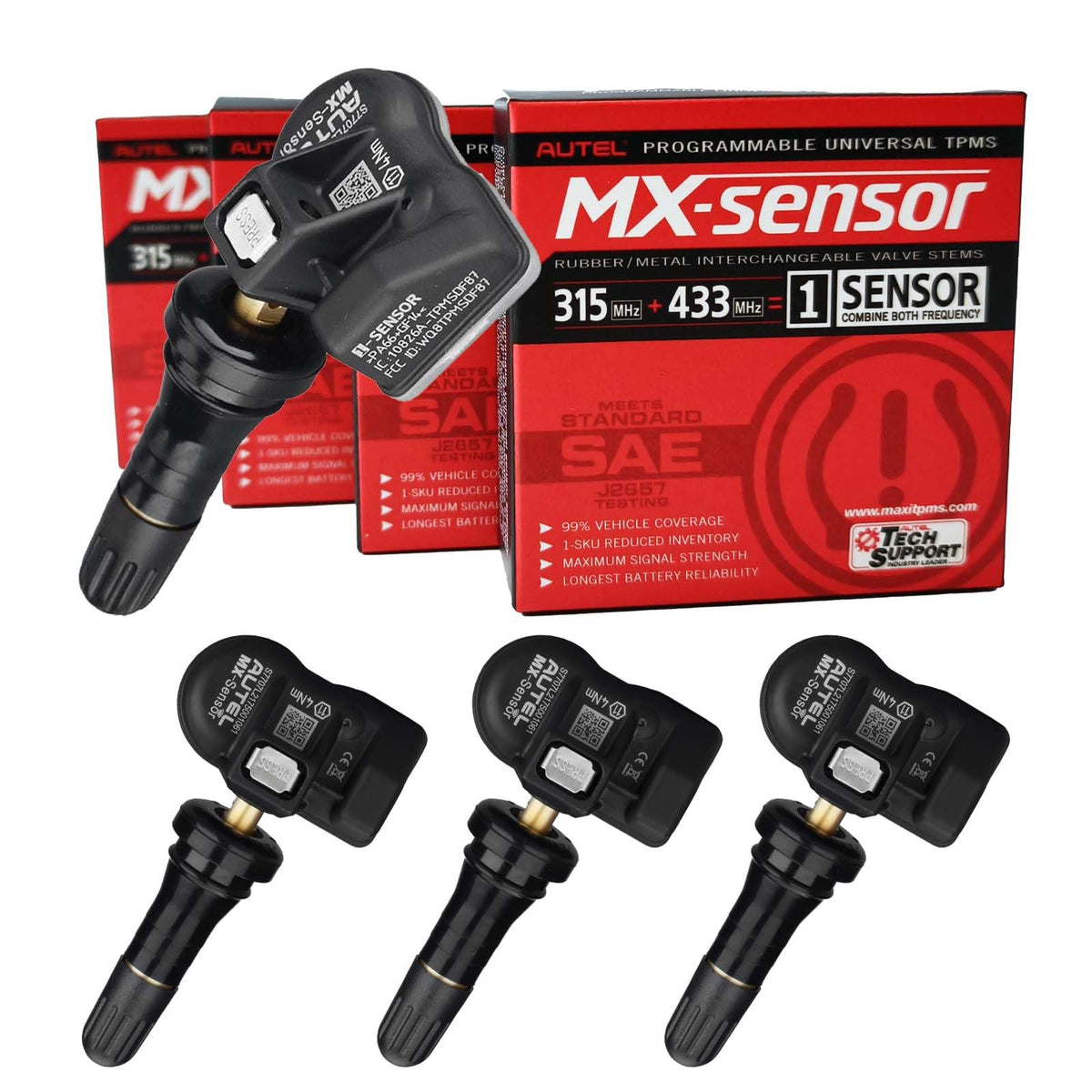 Autel MX front packaging showing sensor kit and clear branding, simplifies inventory