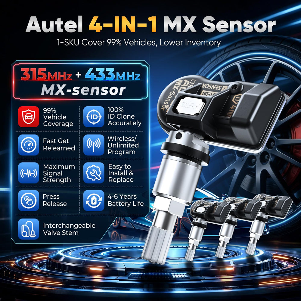 Autel MX‑Sensor close view of interchangeable valve demonstrating quick swap