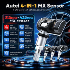 Autel MX‑Sensor close view of interchangeable valve demonstrating quick swap