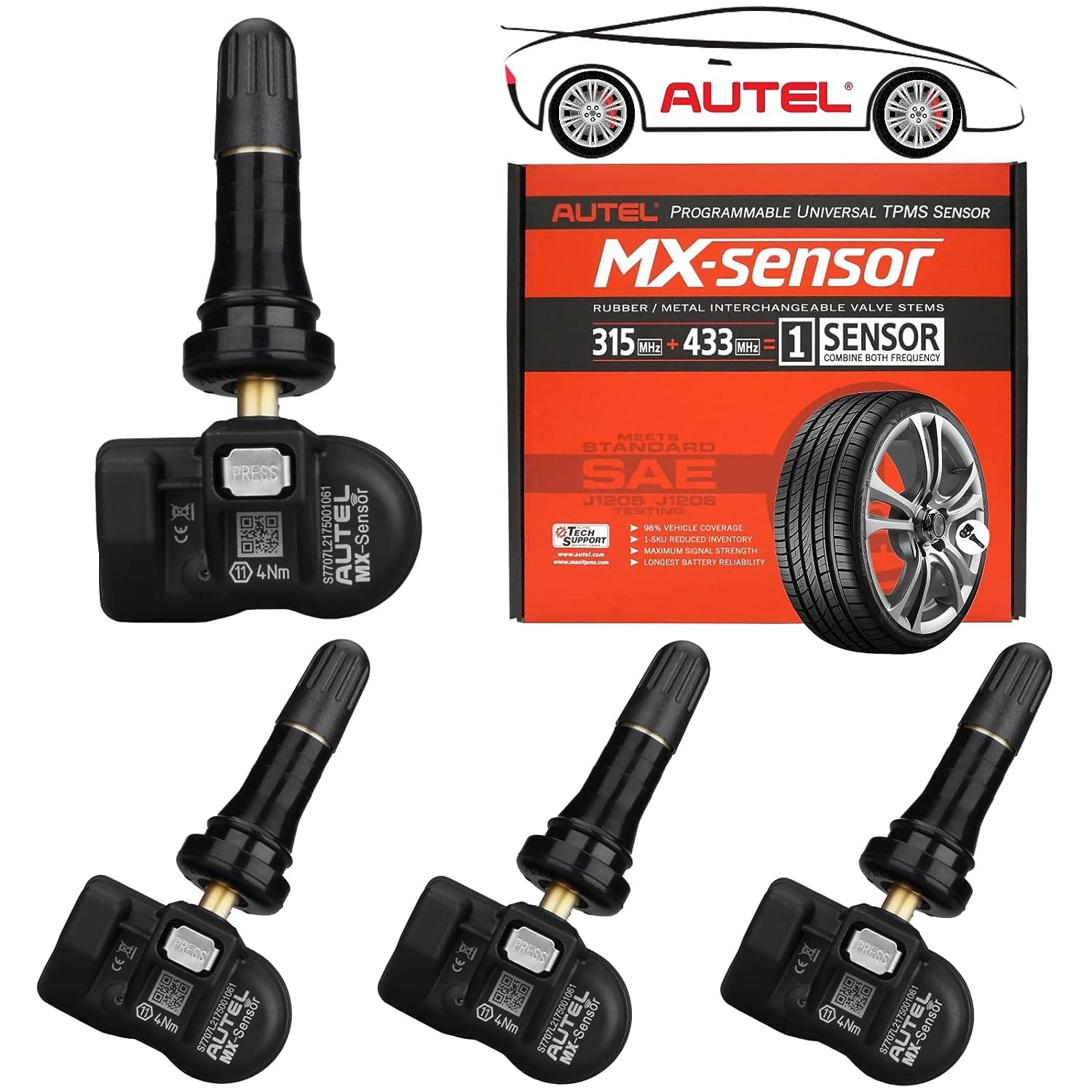 Autel MX-Sensor front view showing compact design and quick fit benefit