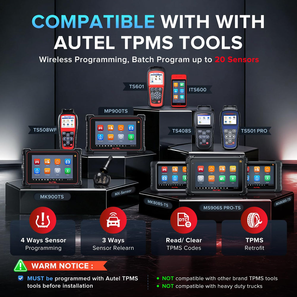 Autel MX-Sensor label and chip detail indicating 88-series chip reliability