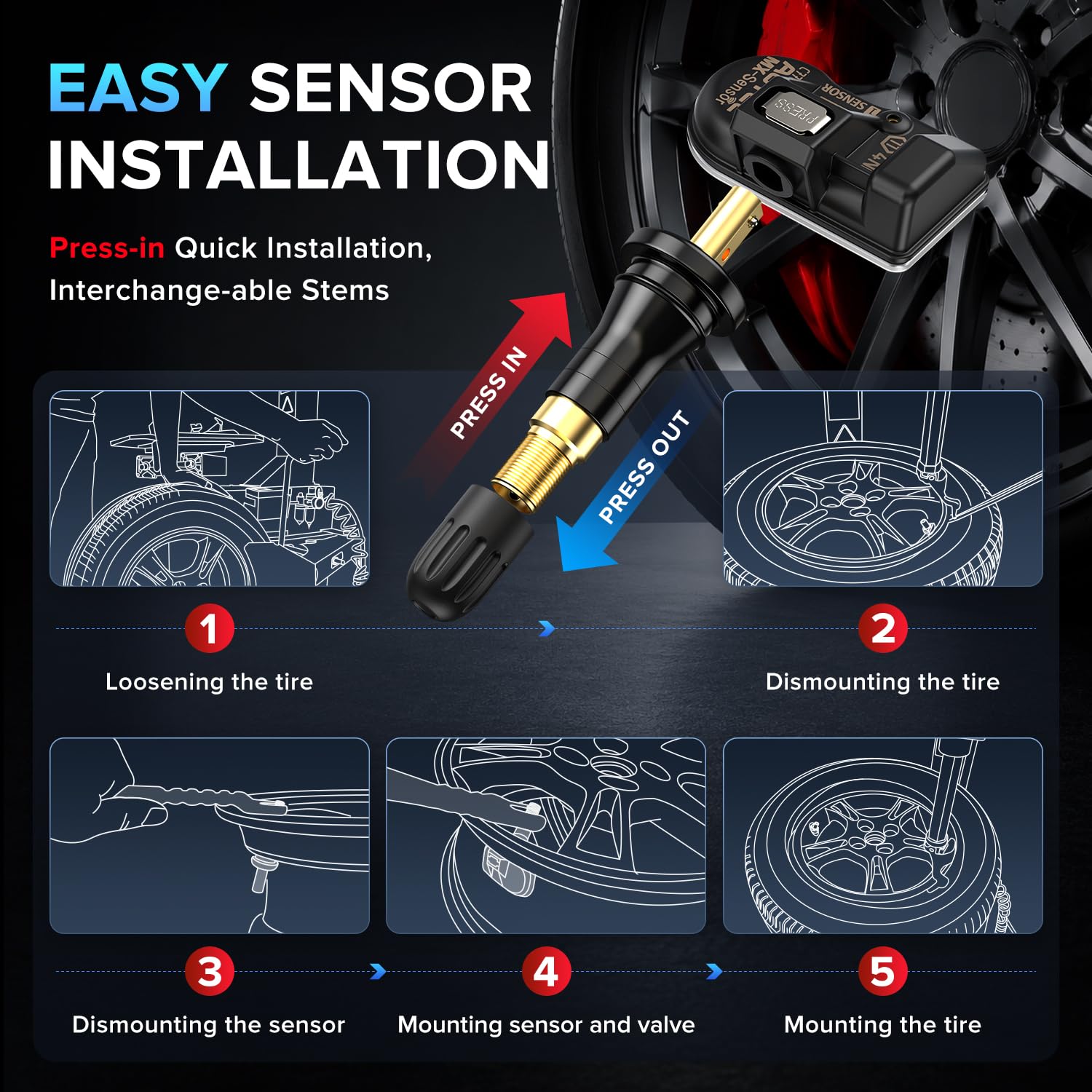 Autel MX-Sensor on a technician workbench showing shop-ready installation convenience