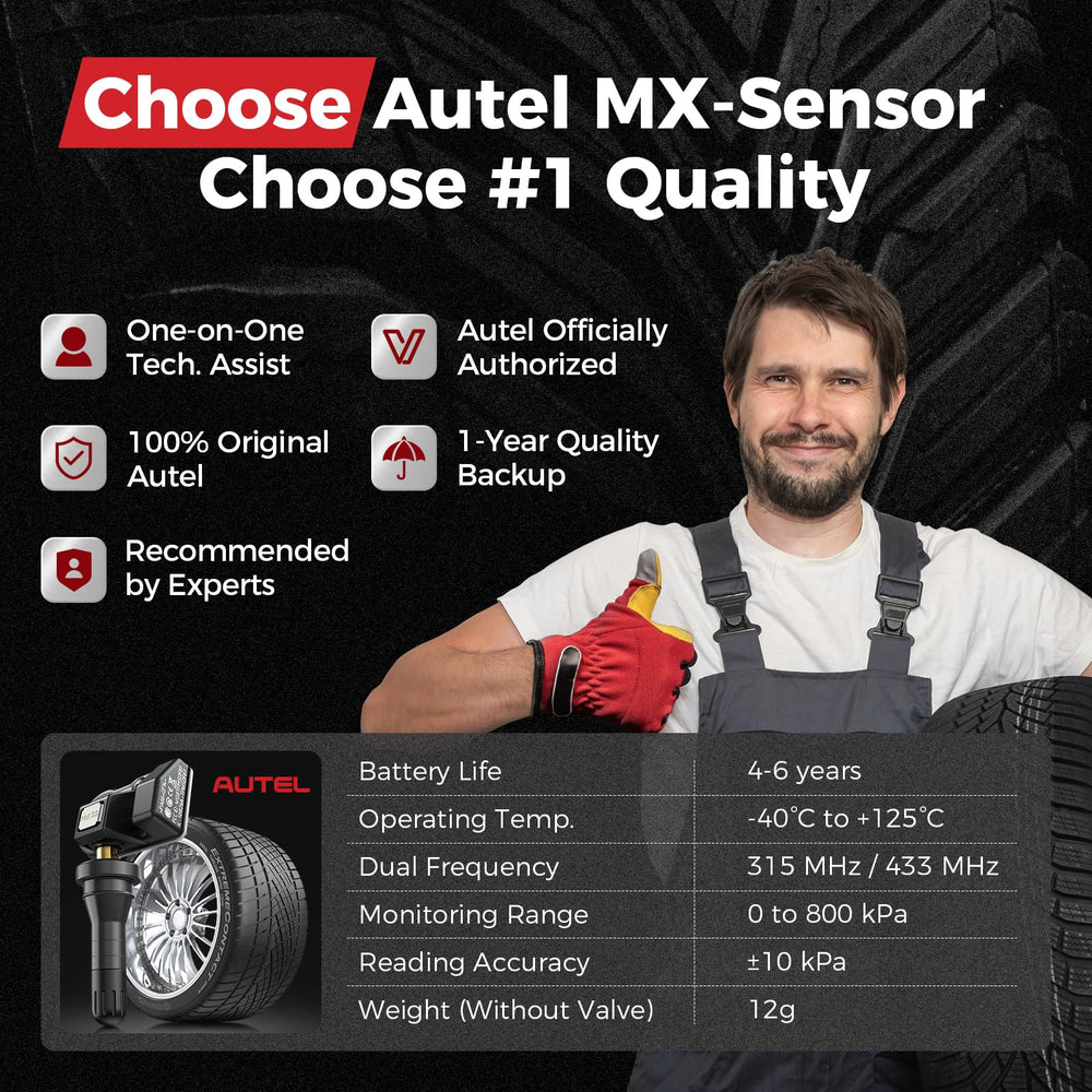 Autel MX-Sensor packaging with parts displayed showing ready-to-install convenience