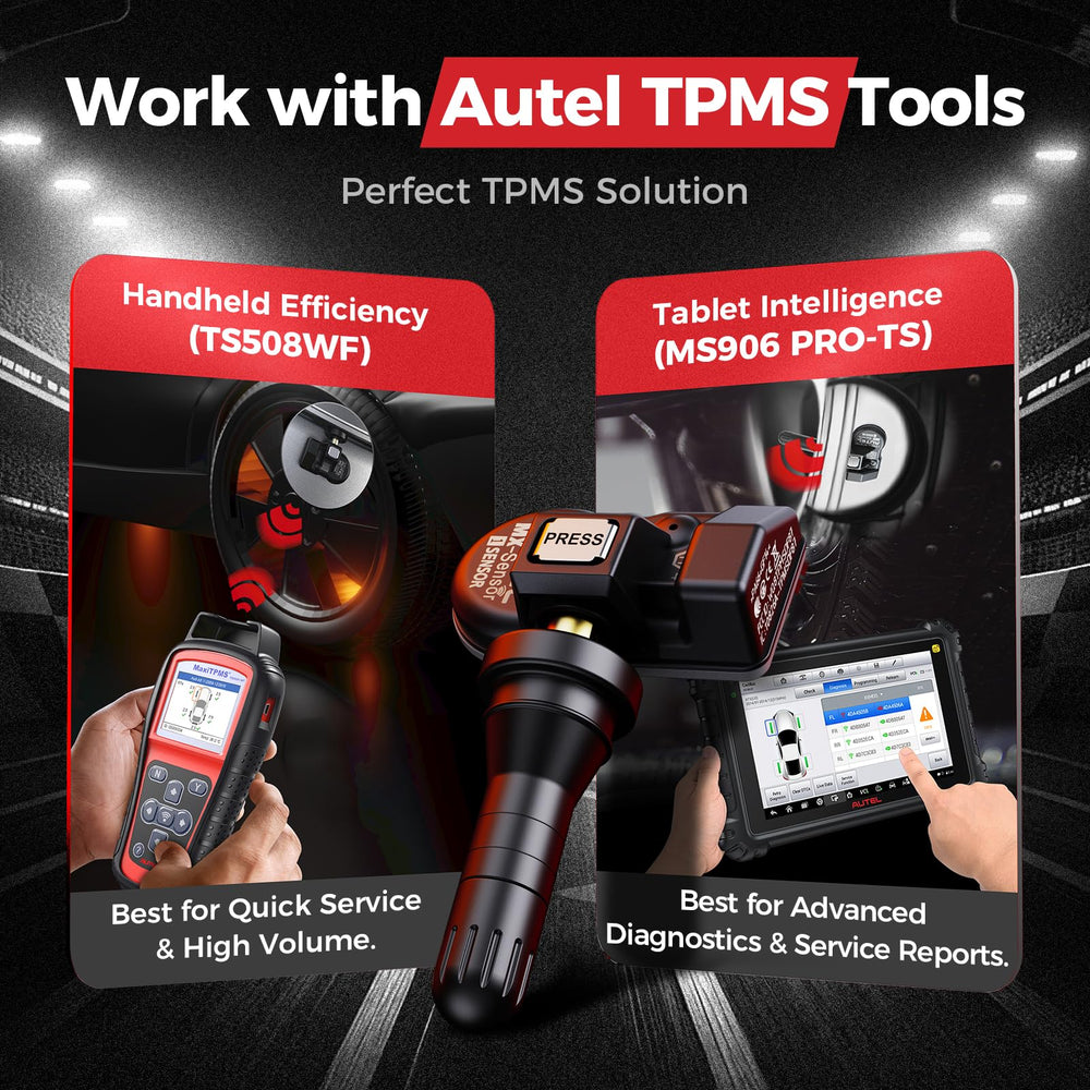 Autel MX-Sensor being programmed with an Autel tool showing fast setup benefit
