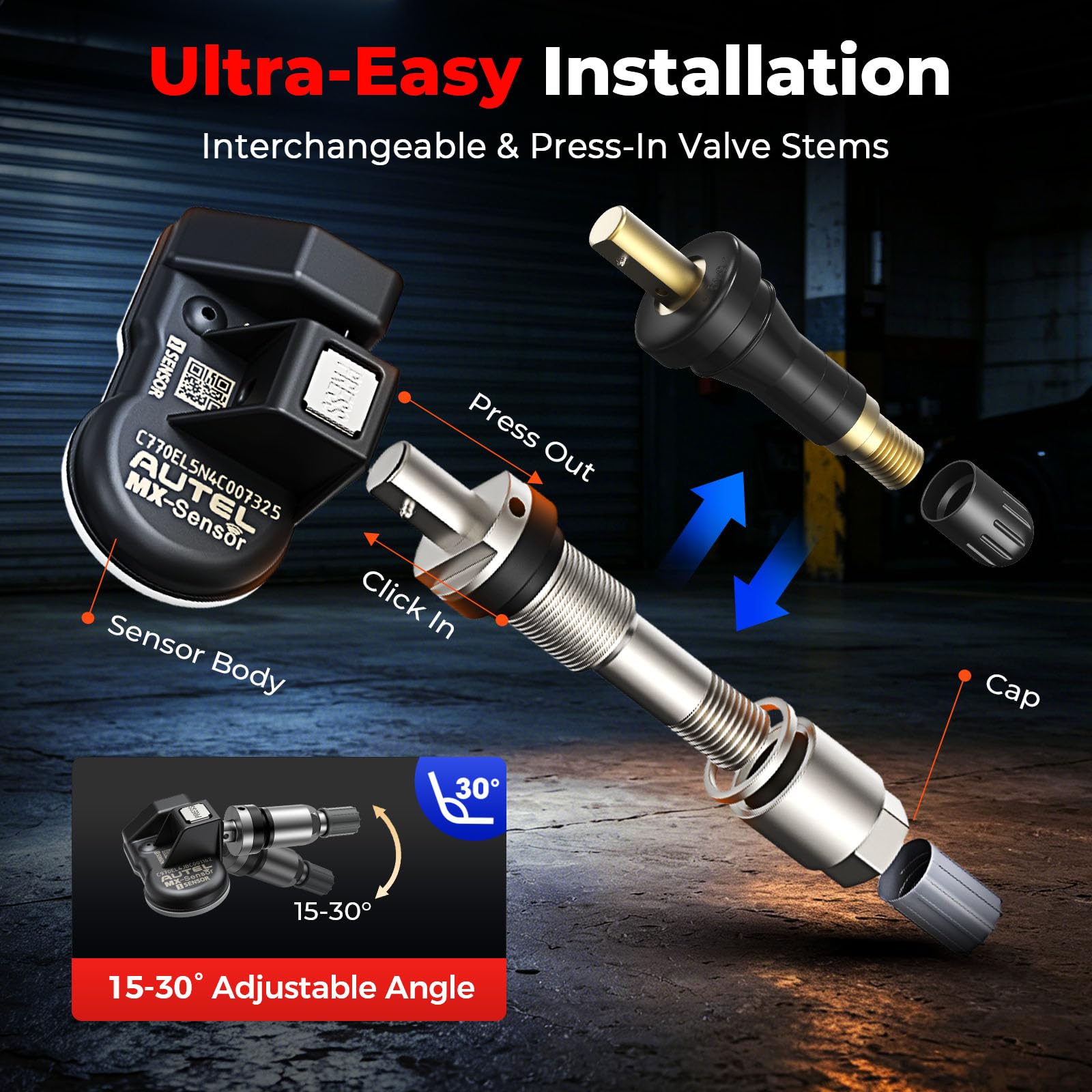 Autel MX-Sensor being programmed with Autel tool for fast setup