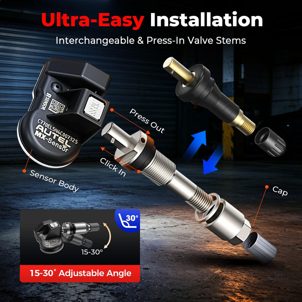 Autel MX-Sensor being programmed with Autel tool for fast setup