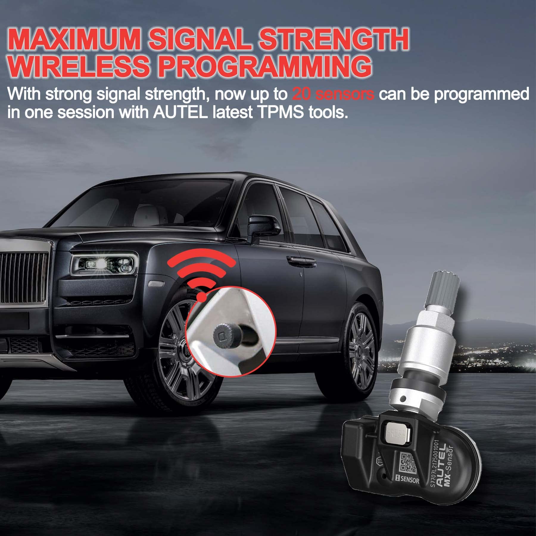 Autel MX sensor beside scale highlighting 11g lightweight design benefit
