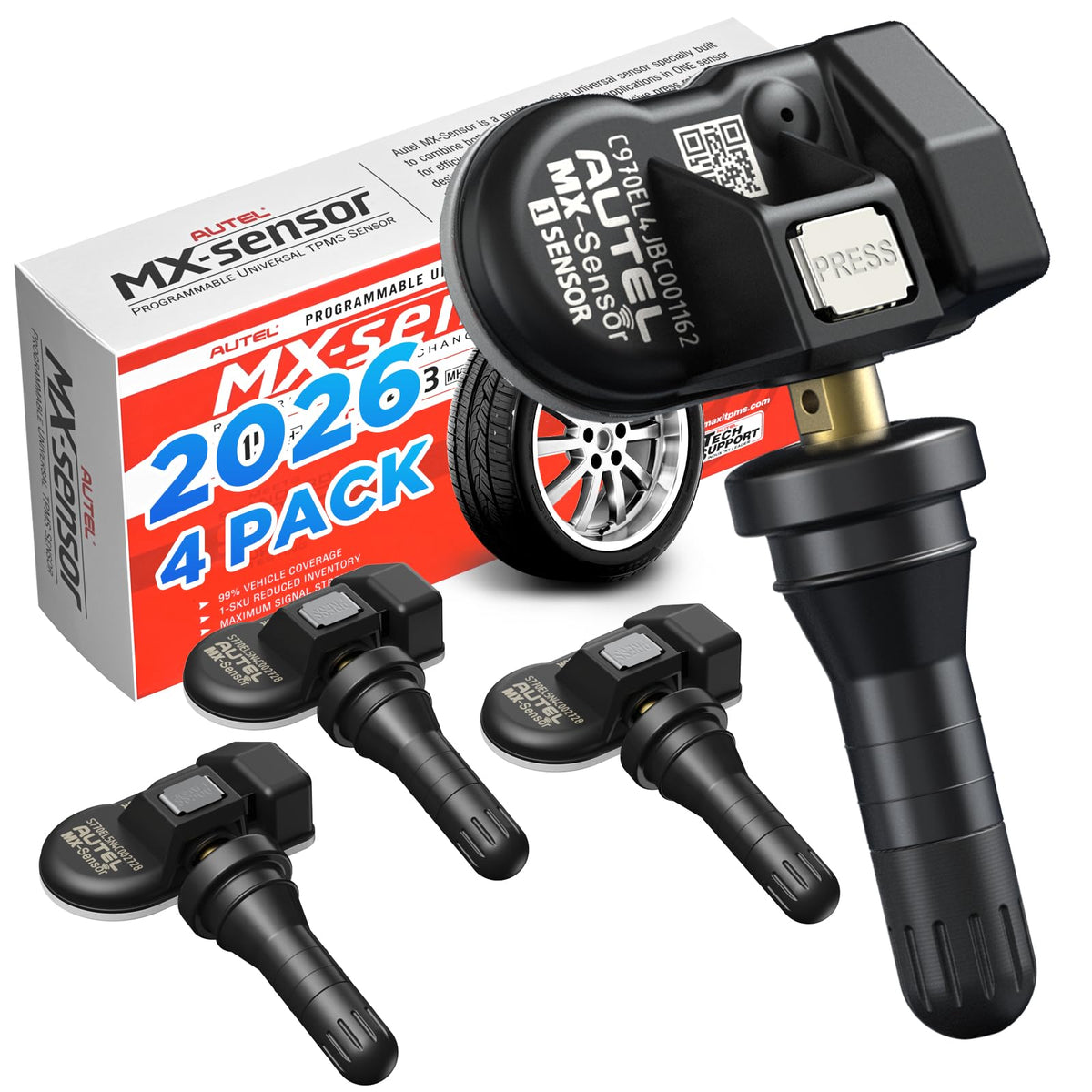 Autel MX-Sensor front package showing four sensors and benefits