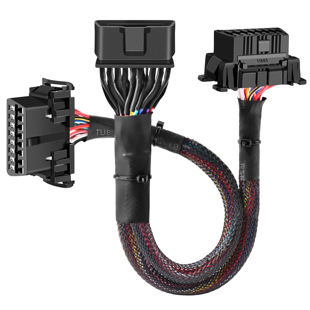 Autel front connector showing OBD2 plug and sturdy housing for reliable connection