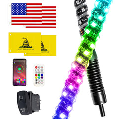 Autmens front packaging of 3ft whip lights showing full kit and benefits