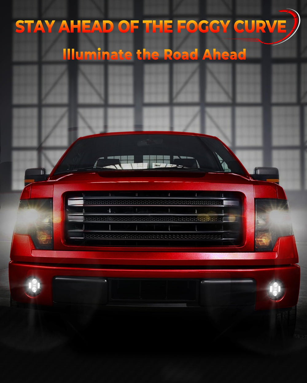 Auto Buero lifestyle shot of truck front bumper enhancing vehicle style
