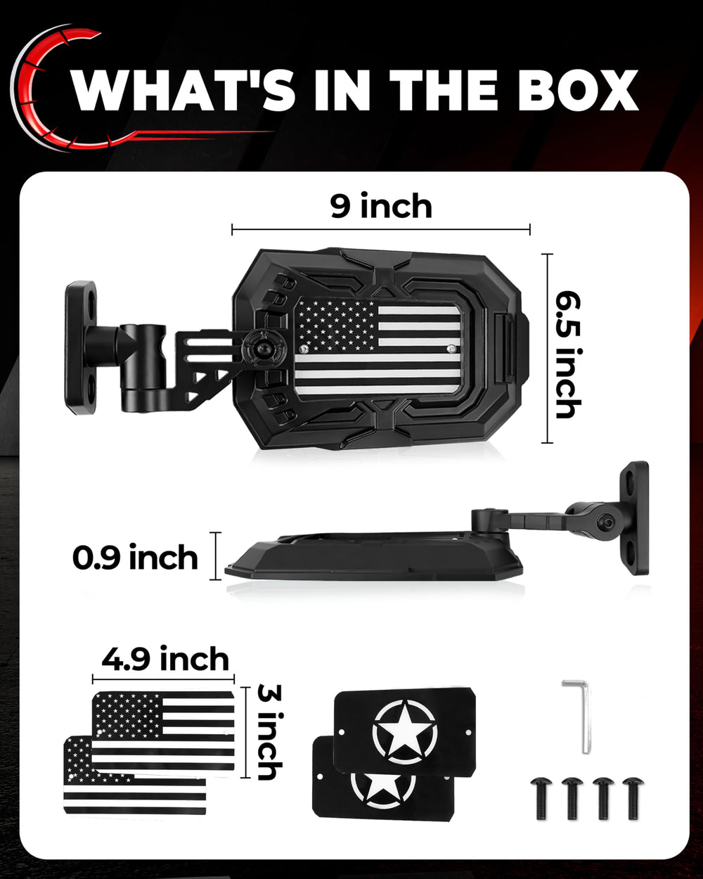 Auto Buero packaged kit with hardware enabling easy installation