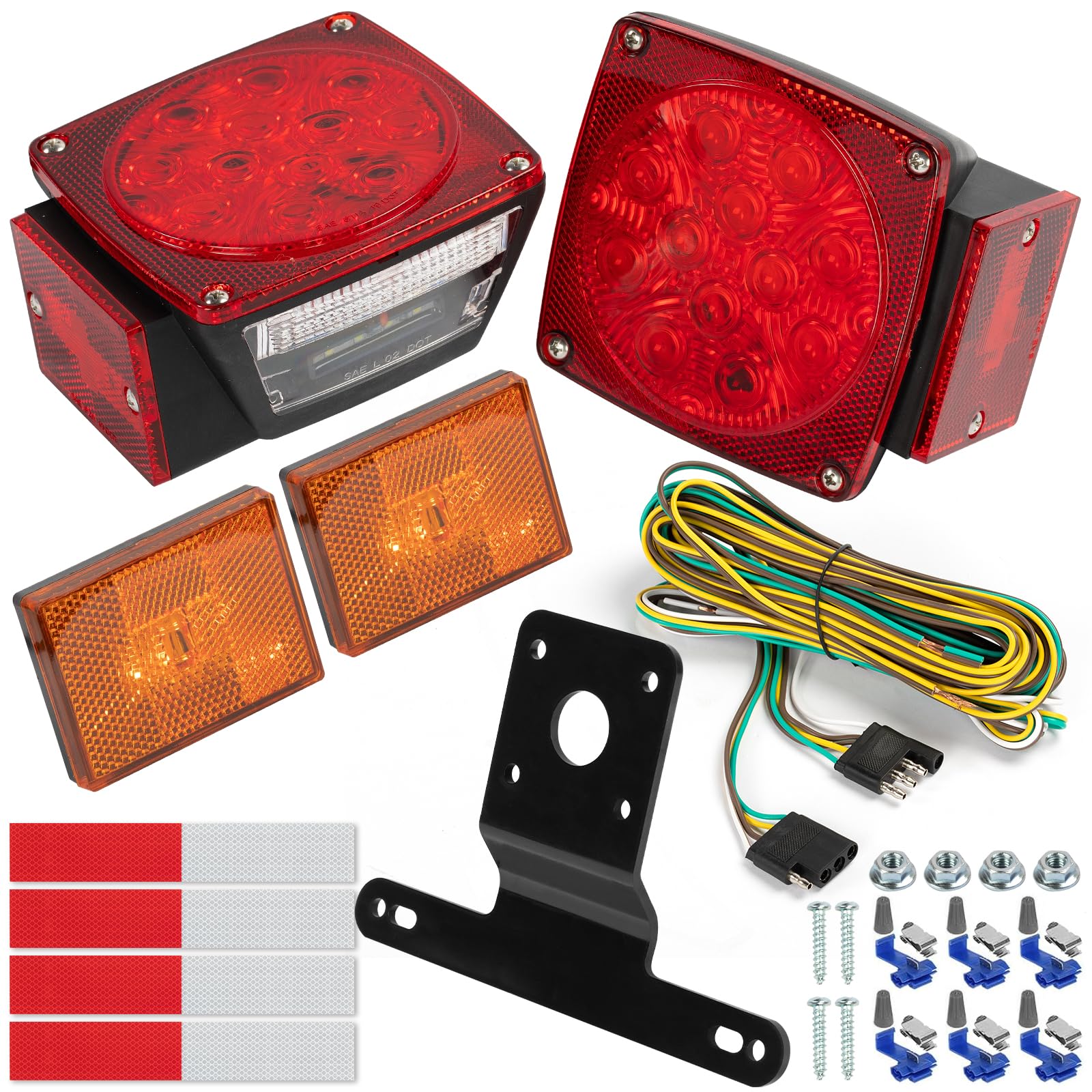 AUTO-GEKKO front combo tail light showing lens and improved nighttime visibility