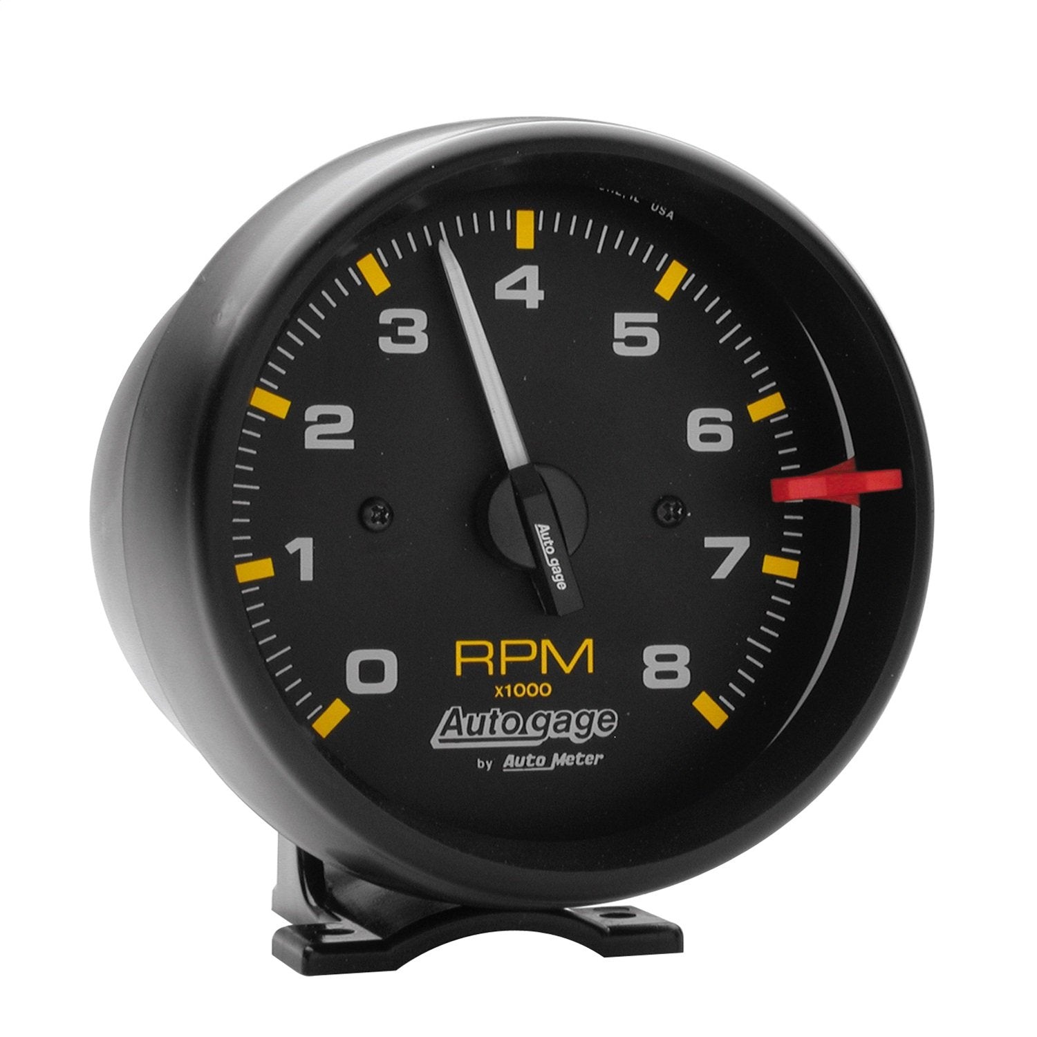 AUTO METER 2300 front view showing black dial and clear RPM readout benefit