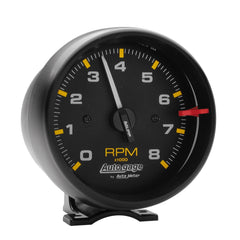 AUTO METER 2300 front view showing black dial and clear RPM readout benefit