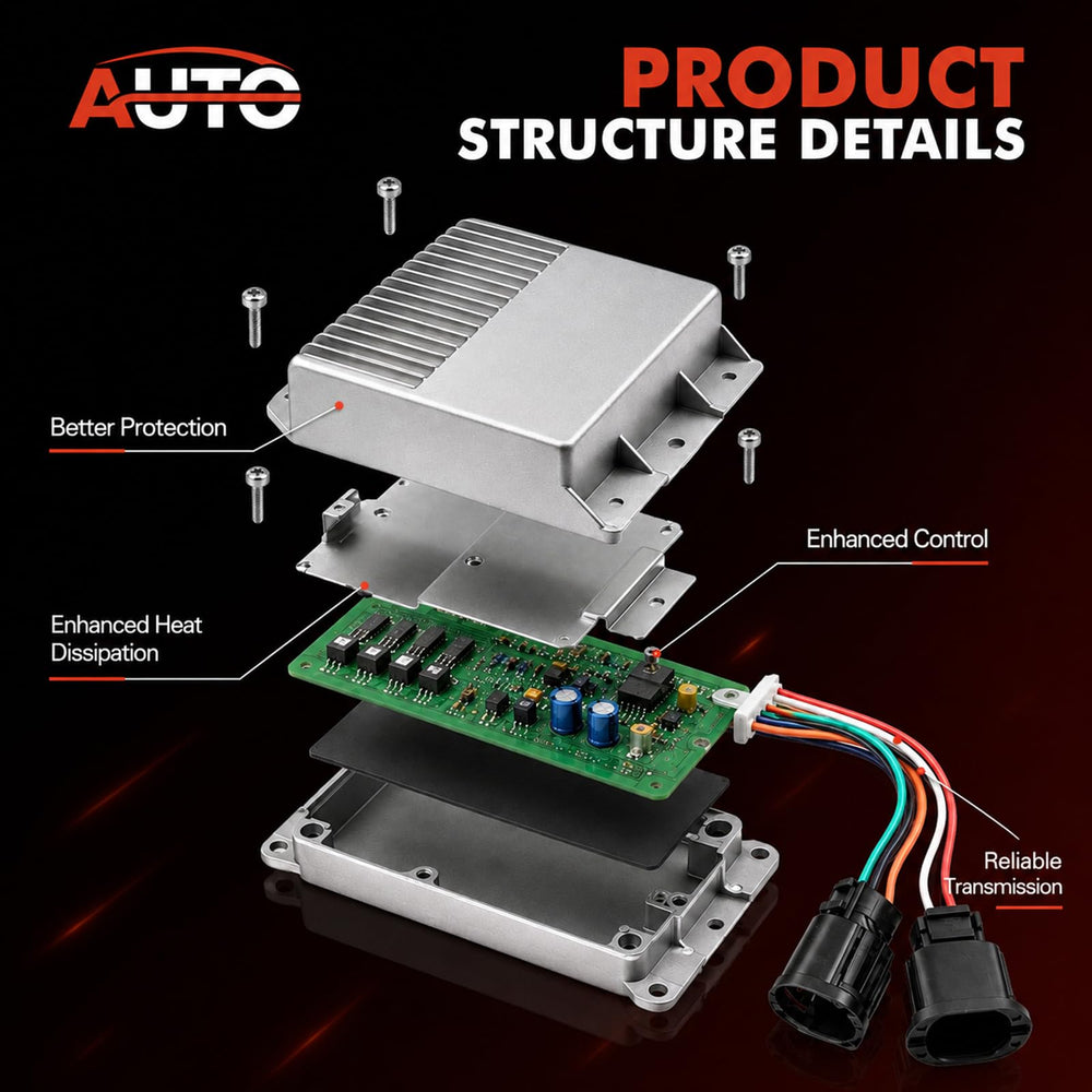 AUTO OCCASION side profile of LX203 module, compact design for tight engine bays