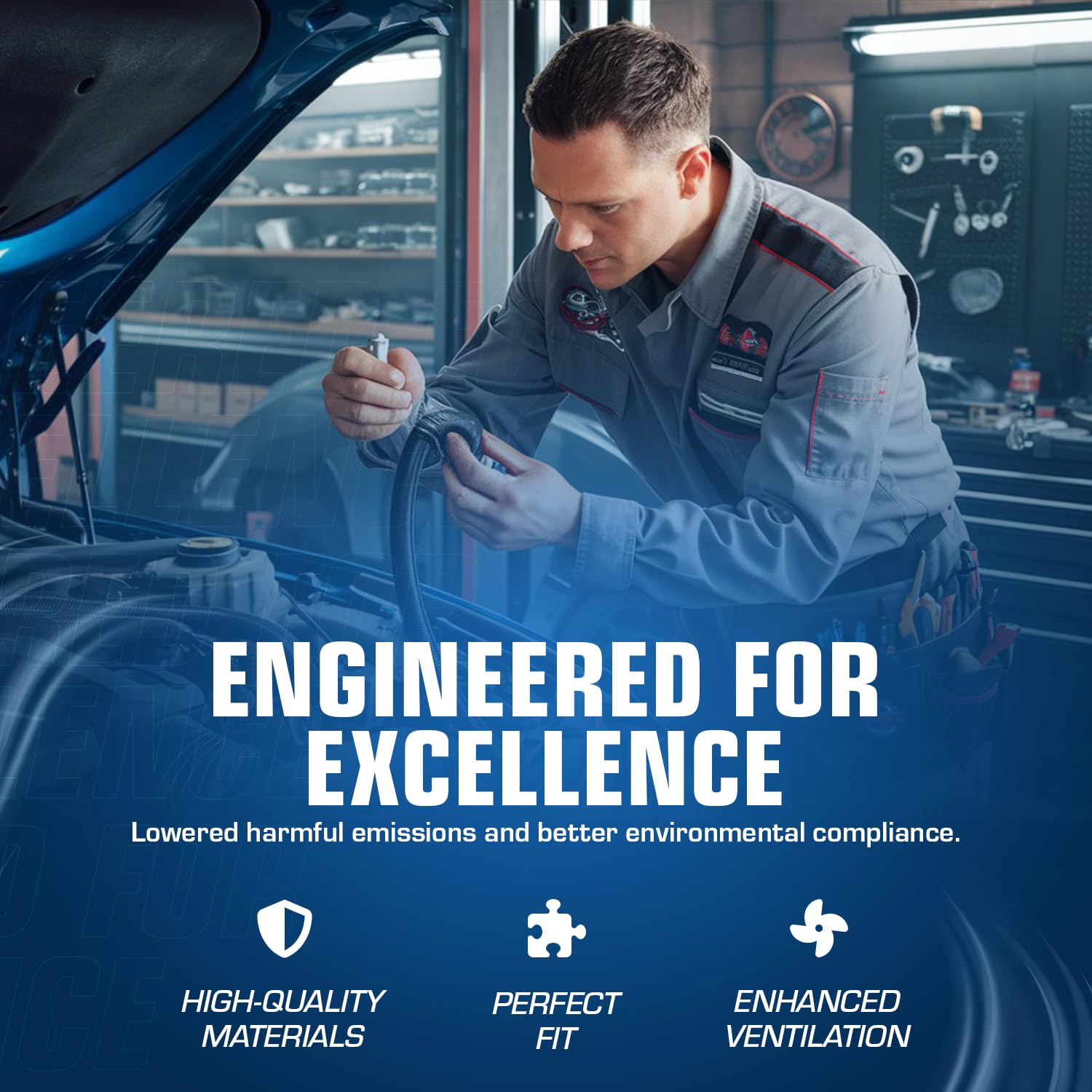 Auto Parts Prodigy reinforced breather hoses laid flat showing heat-resistant construction benefit