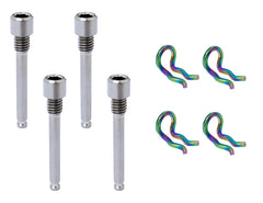 Auto-plaza front view of four sets of titanium bolts showing contents and benefit of complete replacement hardware