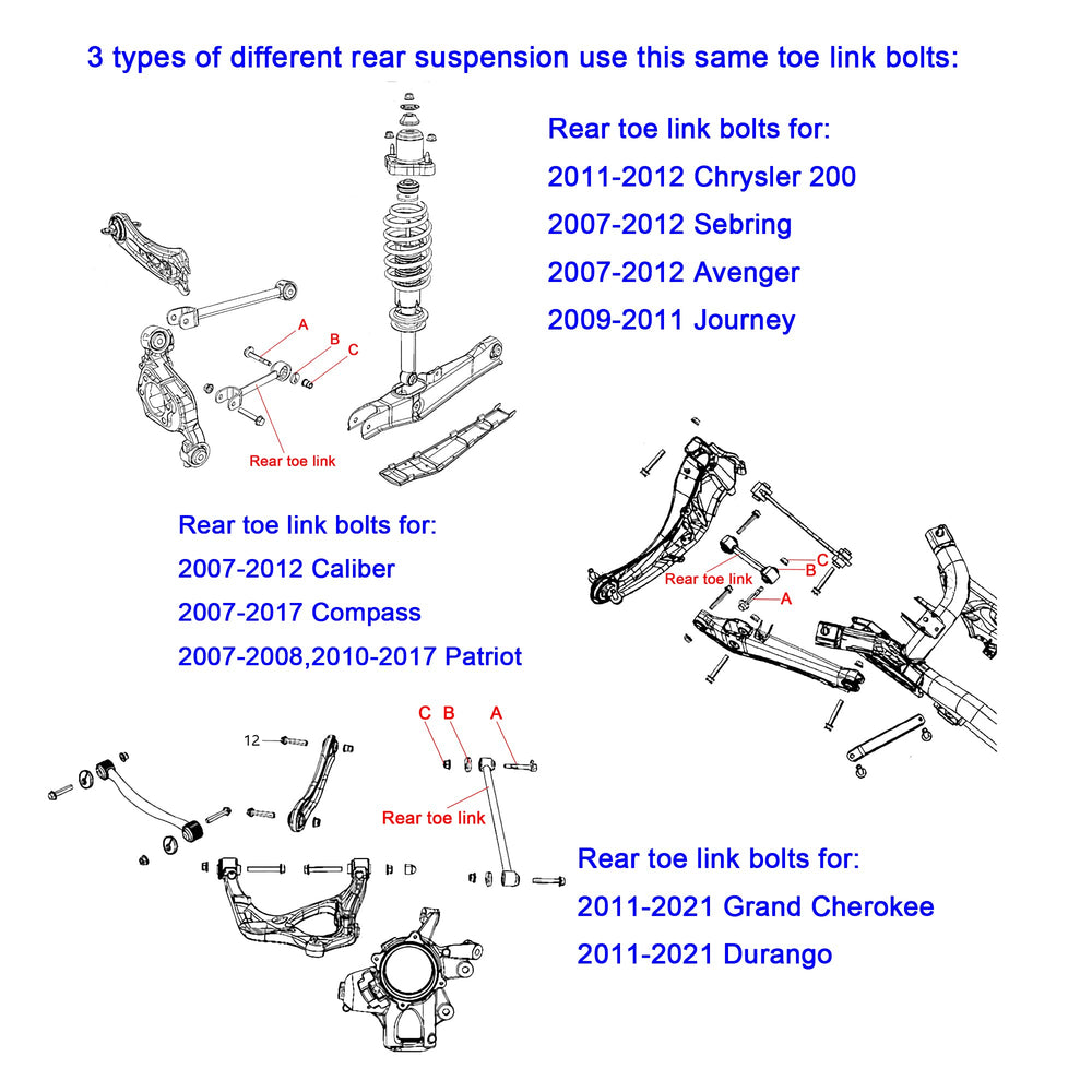 Autoacc bolt installed on rear suspension showing secure alignment