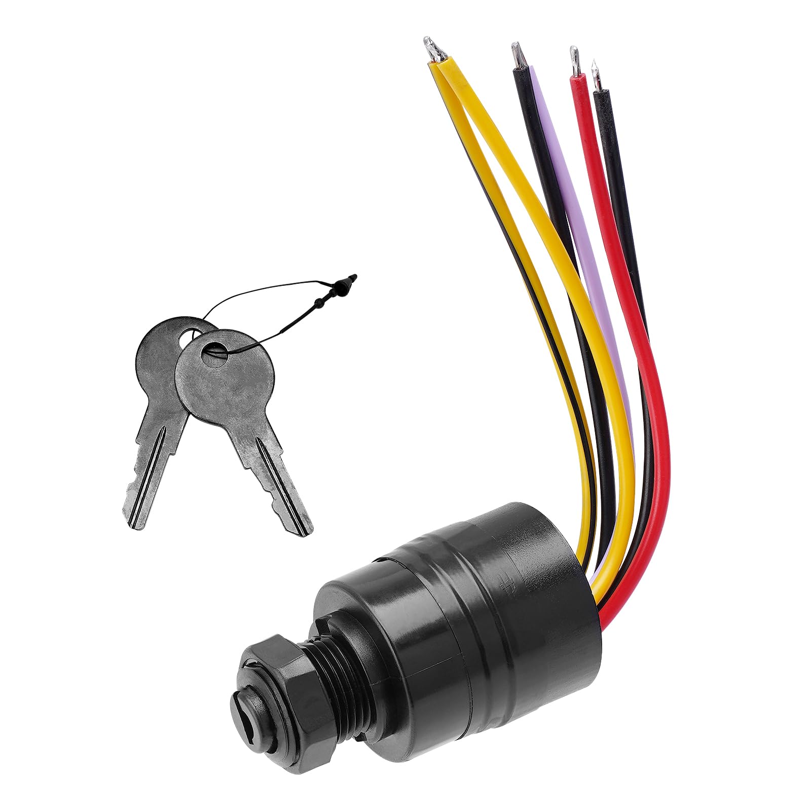 AUTOBABA ignition switch front view showing key slot and push-choke, clear operation